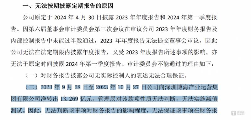 威创股份因13亿元资金失踪新进展再被立案，年报披露遇阻