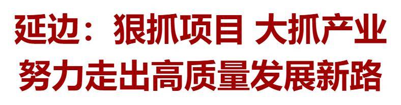 延邊狠抓項目 助力産業陞級 探索高質量發展路逕