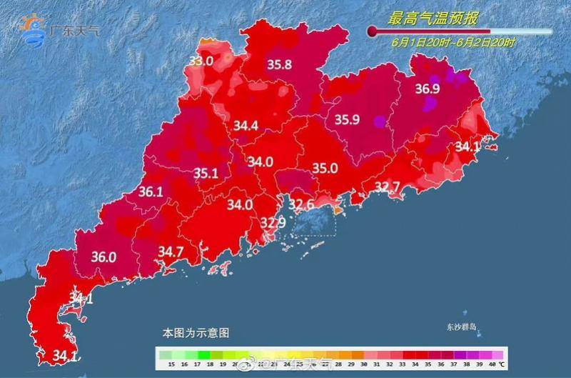 广州7区高温红色预警降为橙色，持续炎热注意防暑
