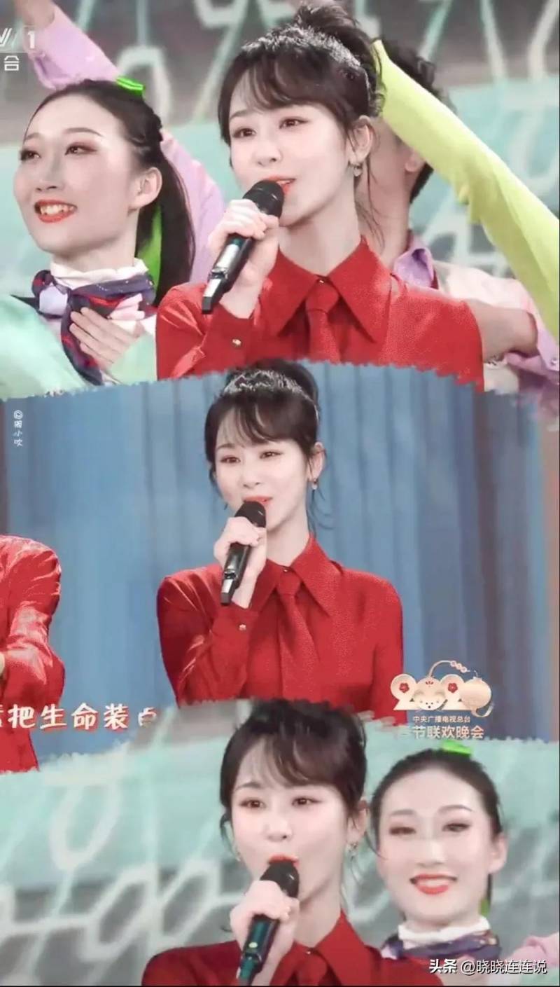 杨紫春晚联排路透，蝴蝶结公主头造型美翻，新剧开机在即