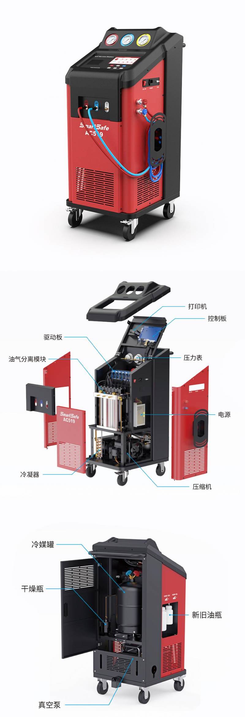 AC519汽车空调冷媒清洗回收加注机全操作指引发布 | 易检车服新品曝光