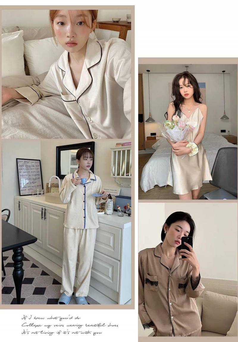 春夏韩系睡衣分享，20款甜美撩人，穿出门也超洋气！