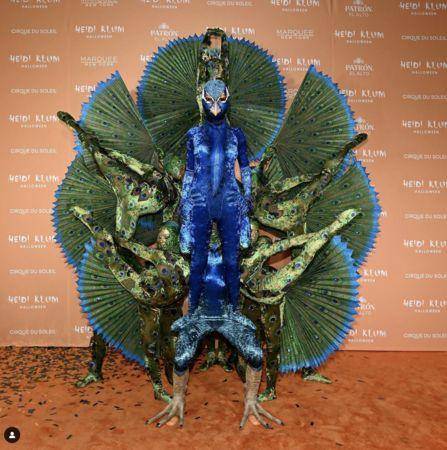 「万圣节女王」海蒂克隆再创新作，引领超模孔雀之美！
