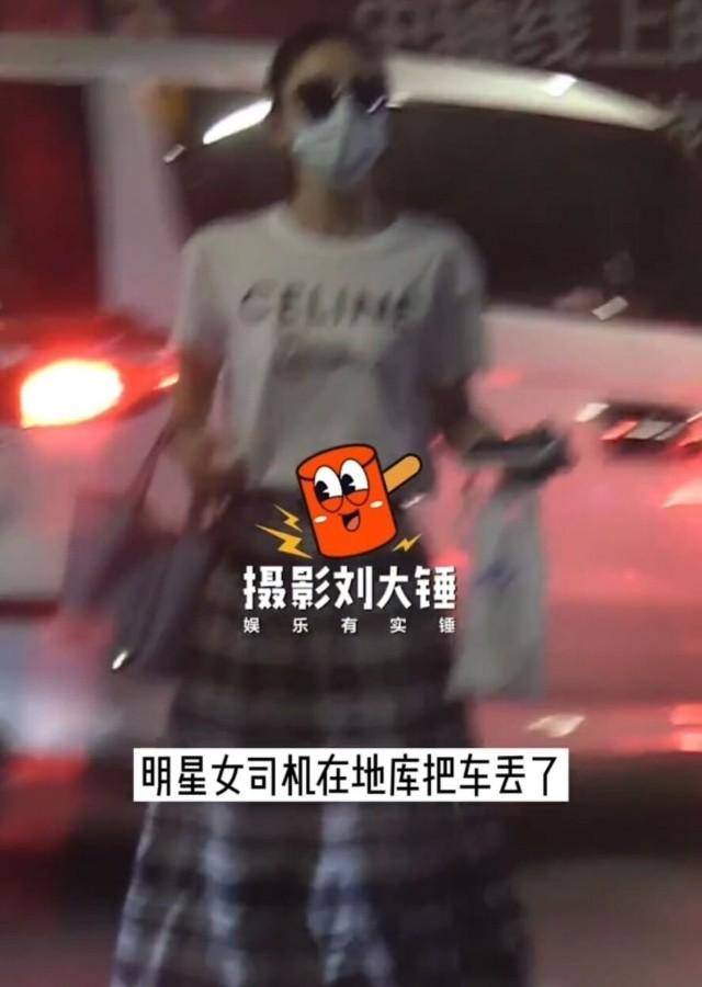 青盲37岁王丽坤犯迷糊，戴墨镜地库转圈忙找车，穿3700元T恤拎俩包包