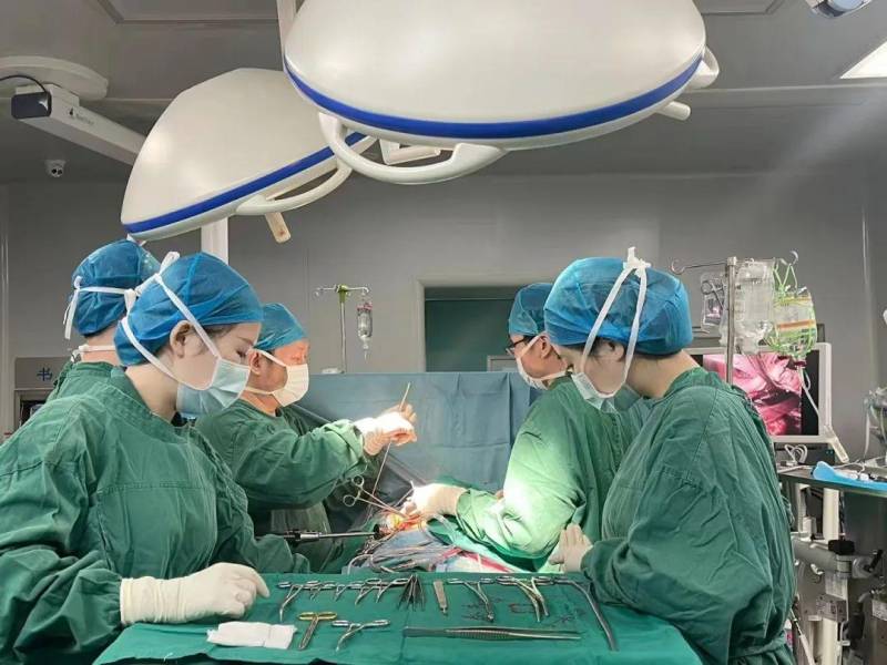 打孔腹腔鏡手術縯示，微創技術精準切除腫瘤