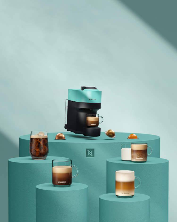 Vertuo馥旋系列盛夏浓烈冰咖啡，Nespresso浓遇咖啡全新Vertuo Pop咖啡机小巧机身‘旋’出6款咖啡新色彩