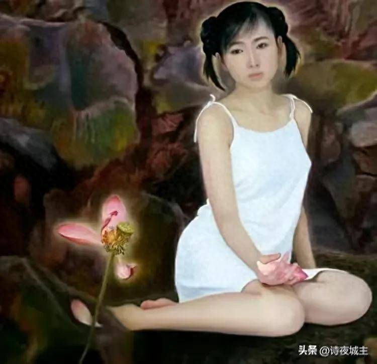东方神女油画《星空》 李壮平李勤描绘中国神话的油画佳作